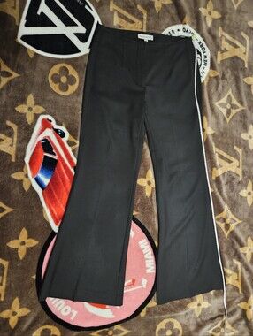Banana Republic Black Dress Pants Wide-Leg Size 2 $150 NWT Low Rise Small Waist